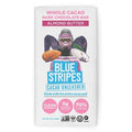 Tablette de chocolat noir Blue Stripes au beurre d'amande et cacao entier, 60 g
