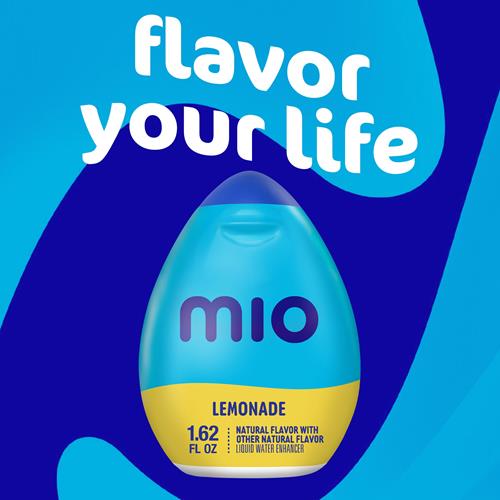 Mio Rehausseur d'eau liquide saveur Limonade avec autres arômes naturels, bouteille de 48 ml