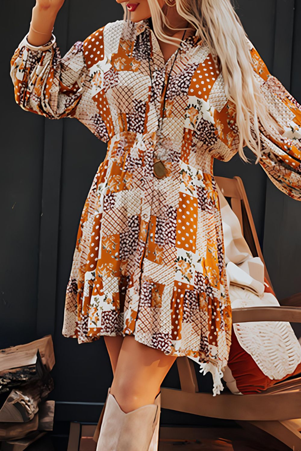 Robe Mini-Chemise Colorée Unique - Vibrante & Tendance - Décontractée - Robe de Soirée