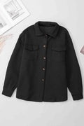 Veste boutonnée à col confortable, légère, de conception classique avec poches
