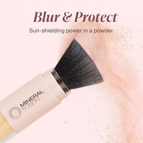 Écran solaire en poudre à brosse Mineral Fusion pour le visage, FPS 30, écran solaire minéral invisible, protection UVA UVB, non toxique et hypoallergénique, 4 g