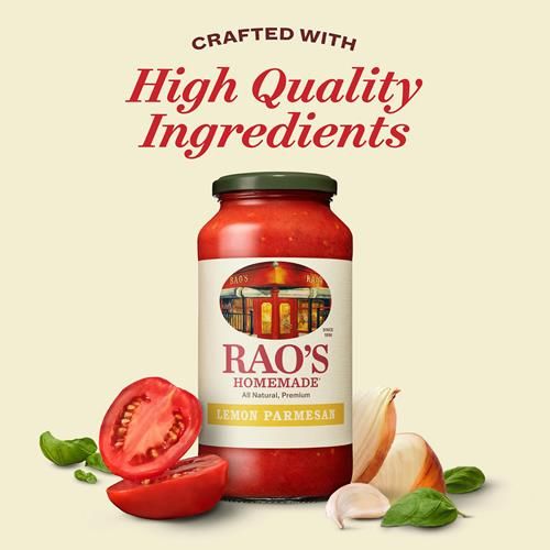 Sauce marinara au citron faite maison Raos, 680 g, Sauce tomate, Tout usage, Compatible cétogène, Qualité supérieure, Tomates d'Italie et huile d'olive