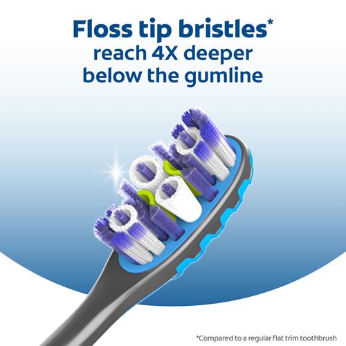 Brosse à Dents Manuelle Colgate 360° Advanced Brins Souples Effet Fil Dentaire, Pour Adultes, Lot de 2
