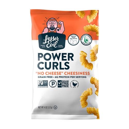 Lesserevil Power Curls œuf et fromage, 113 g