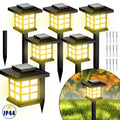 Lot de 6 : Lampes Solaires d'Extérieur pour Chemin LED Lumière Chaude, 600mA, Étanche