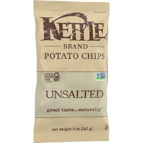 Croustilles Kettle Brand, croustilles Kettle non salées, 5 oz