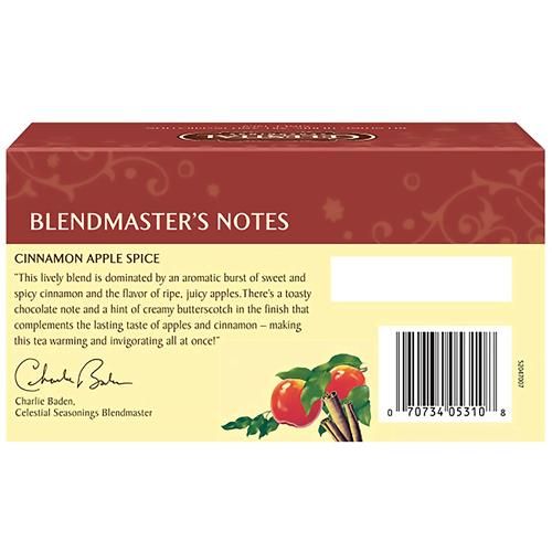 Tisane Celestial Seasonings, pomme et cannelle, 20 sachets