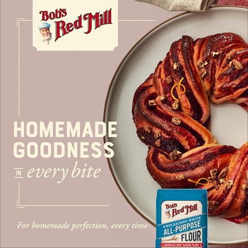 Farine tout usage non blanchie Bobs Red Mill, 5 lb (Paquet de 1) - Biologique, Végétalien, Casher