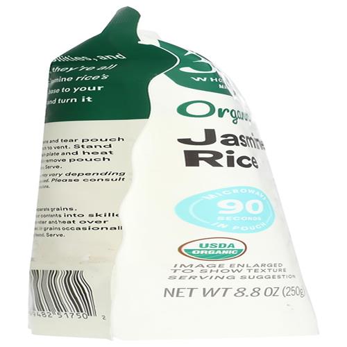 Whole Foods Market, Riz Jasmin Bio, Micro-Ondes En Sachet 90 Secondes, 255 g