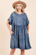 Robe Courte Ample Coupe Relax Bohème Confortable et Respirante pour Femme