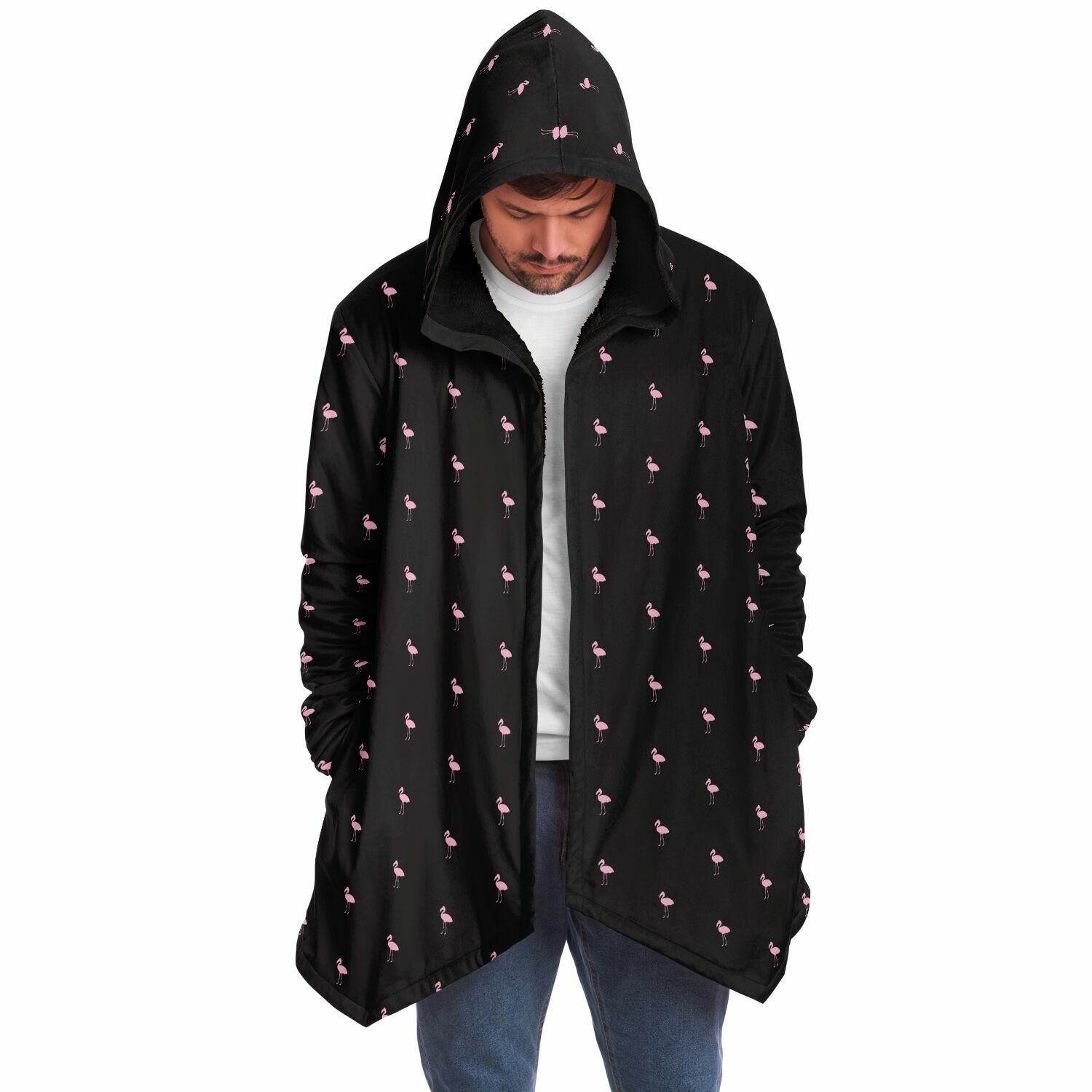 Sweat à capuche cape Flamingo Classique Noir