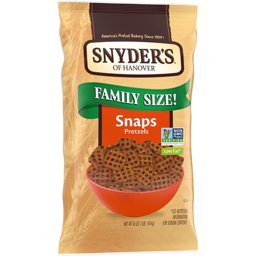 Bretzels Snyders Of Hanover Pretzel Snaps, format familial, sac de 453 g