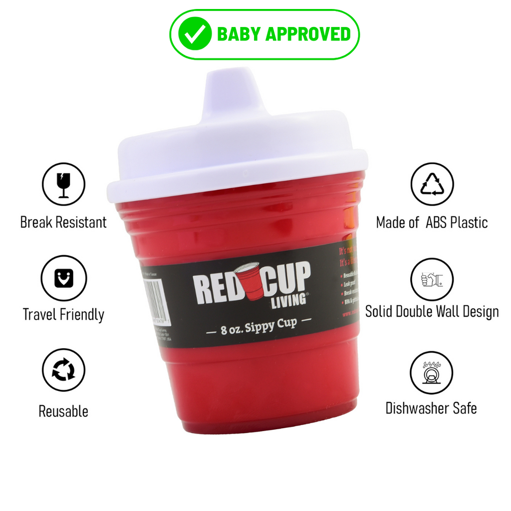 Gobelet incassable de 8 oz pour enfants - Qualité supérieure, facile à tenir, parfait pour le temps passé sur le ventre, Lot de 2