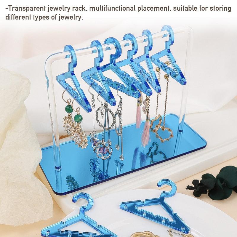 8 présentoirs de bijoux créatifs en acrylique transparent pour boucles d'oreilles, pendentifs, organisateur de boucles d'oreilles pendantes, mini support de collier, organisateur de bijoux