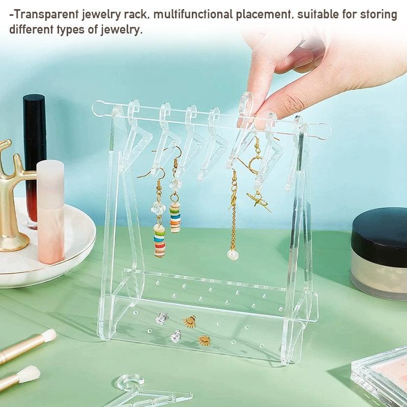 8 présentoirs de bijoux créatifs en acrylique transparent pour boucles d'oreilles, pendentifs, organisateur de boucles d'oreilles pendantes, mini support de collier, organisateur de bijoux