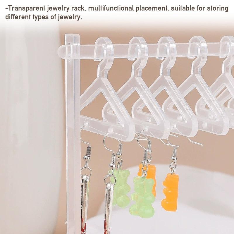 8 présentoirs de bijoux créatifs en acrylique transparent pour boucles d'oreilles, pendentifs, organisateur de boucles d'oreilles pendantes, mini support de collier, organisateur de bijoux