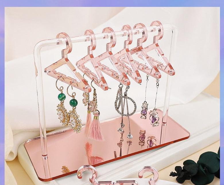 8 présentoirs de bijoux créatifs en acrylique transparent pour boucles d'oreilles, pendentifs, organisateur de boucles d'oreilles pendantes, mini support de collier, organisateur de bijoux