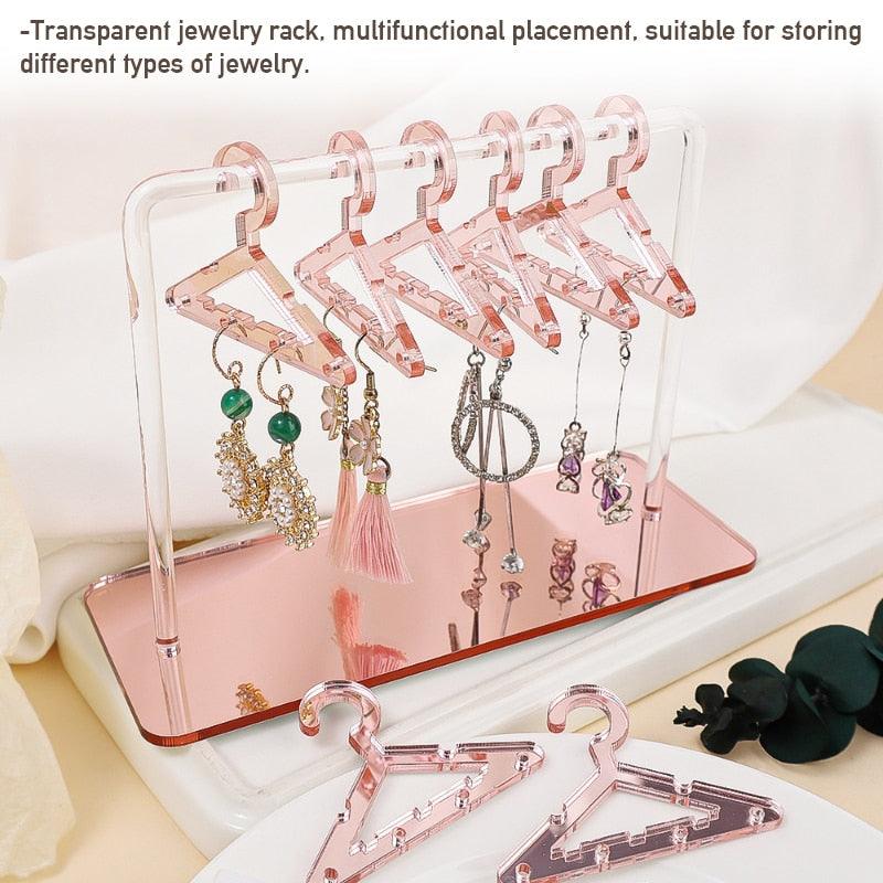 8 présentoirs de bijoux créatifs en acrylique transparent pour boucles d'oreilles, pendentifs, organisateur de boucles d'oreilles pendantes, mini support de collier, organisateur de bijoux