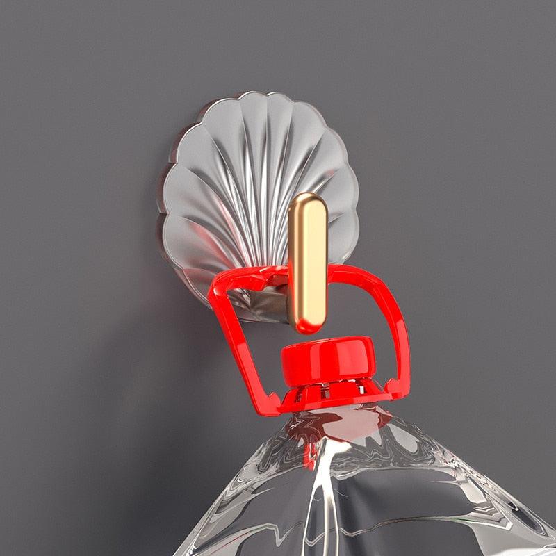 8 crochets autocollants décoratifs pour porte, mur, clés, serviettes de salle de bain, organiseur d'armoire, patère, crochets de douche en forme de coquillage de luxe, design amusant