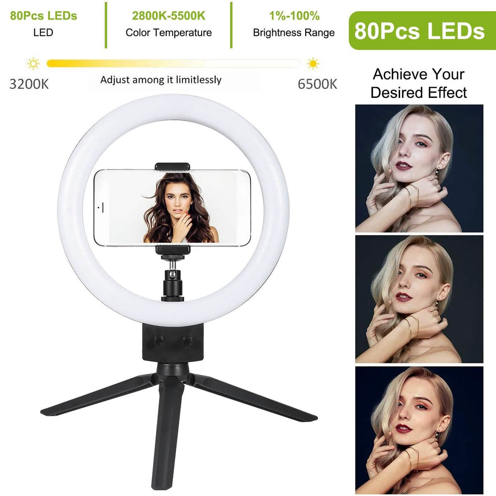Anneau lumineux LED dimmable de 9" avec trépied