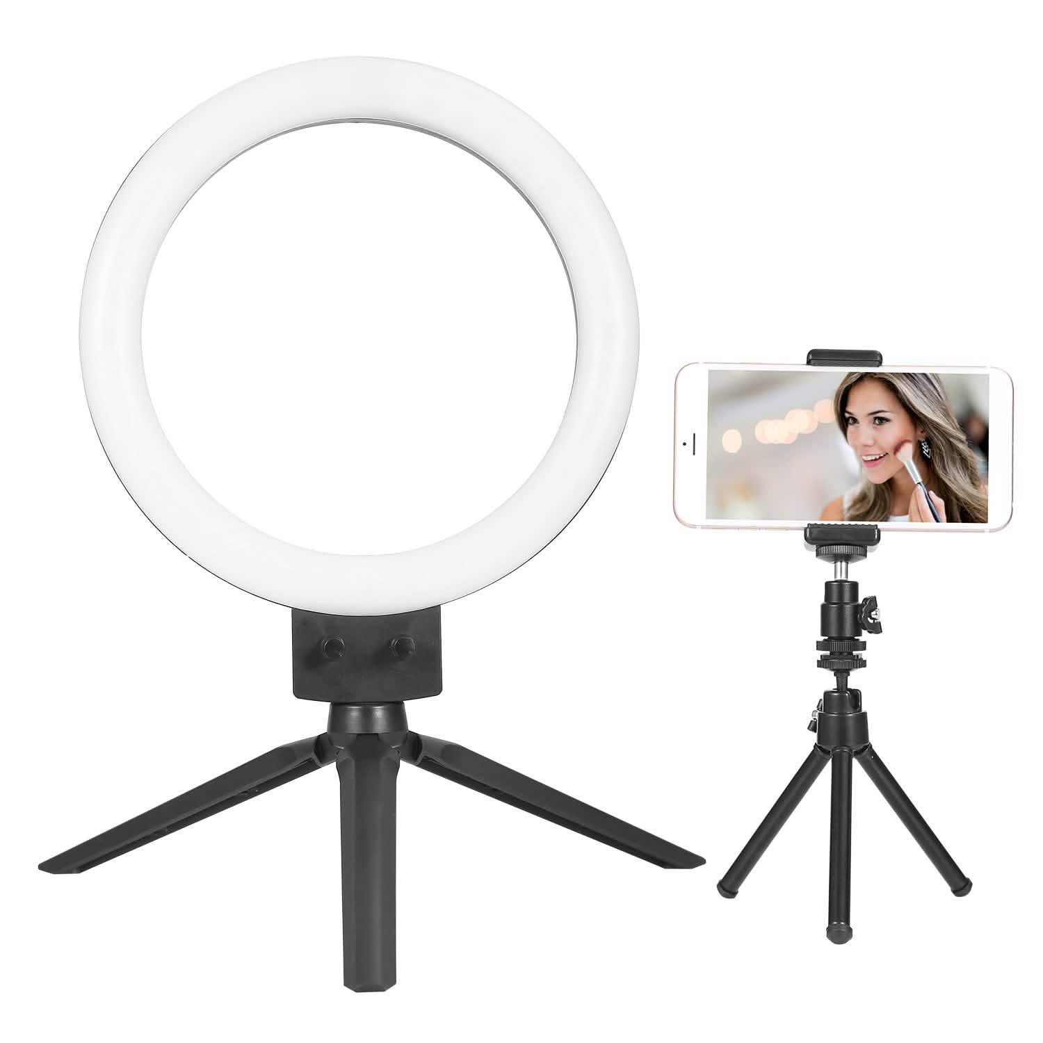 Anneau lumineux LED dimmable de 9" avec trépied