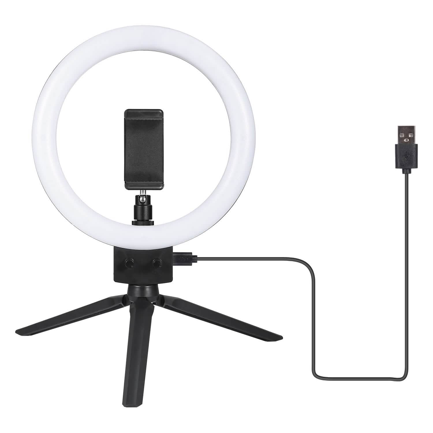 Anneau lumineux LED dimmable de 9" avec trépied