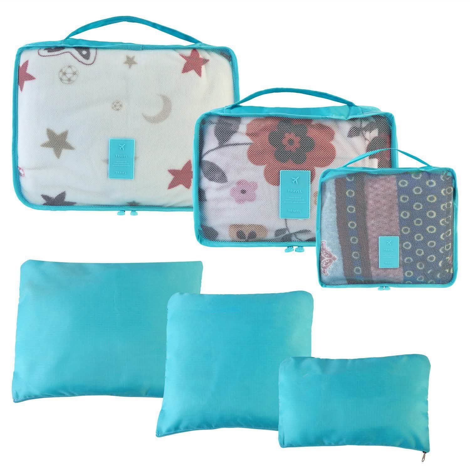 Lot de 9 pièces : sacs de rangement pour vêtements, organisateur de voyage résistant à l'eau pour bagages