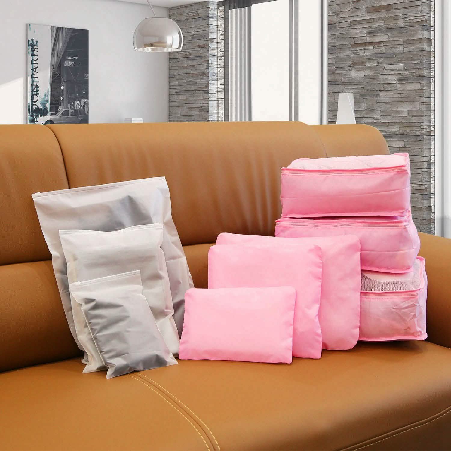 Lot de 9 pièces : sacs de rangement pour vêtements, organisateur de voyage résistant à l'eau pour bagages