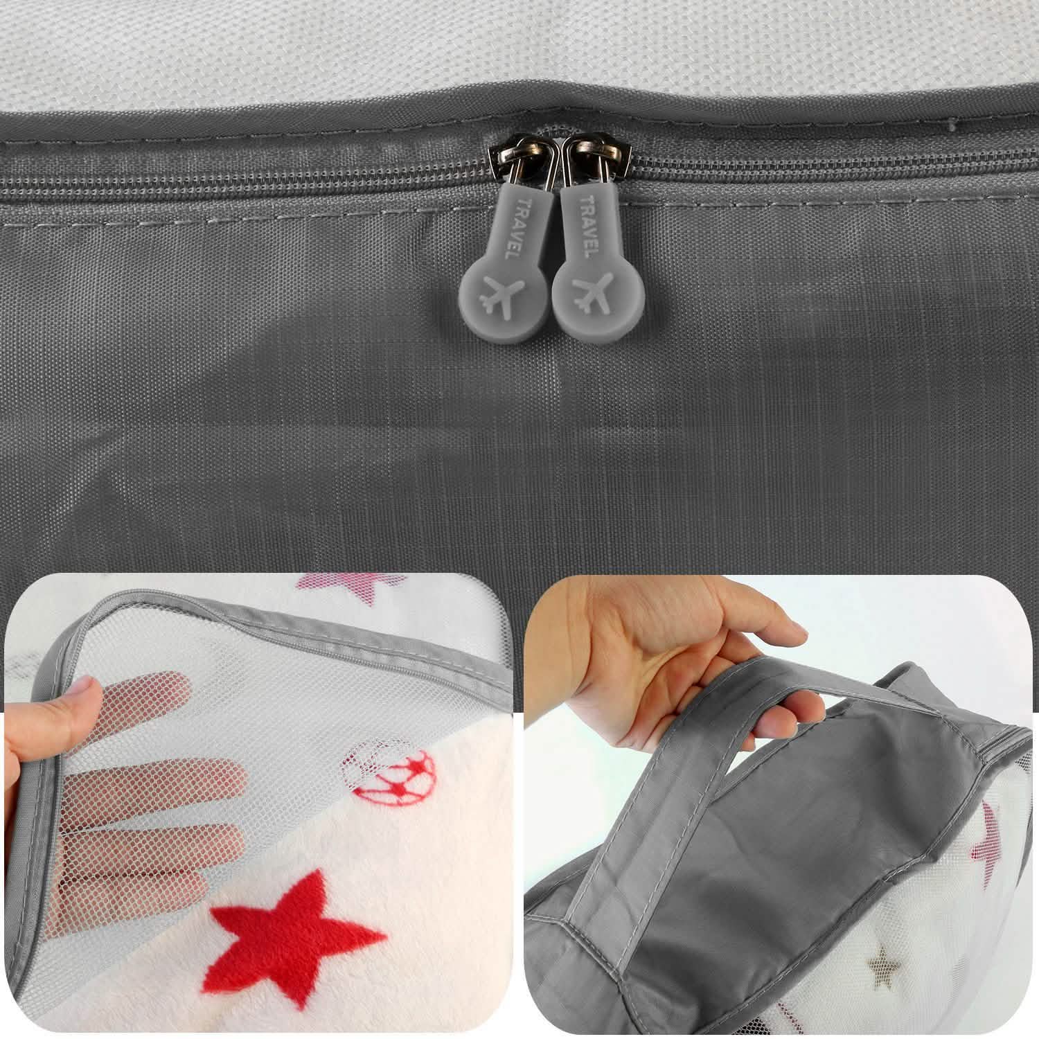 Lot de 9 pièces : sacs de rangement pour vêtements, organisateur de voyage résistant à l'eau pour bagages