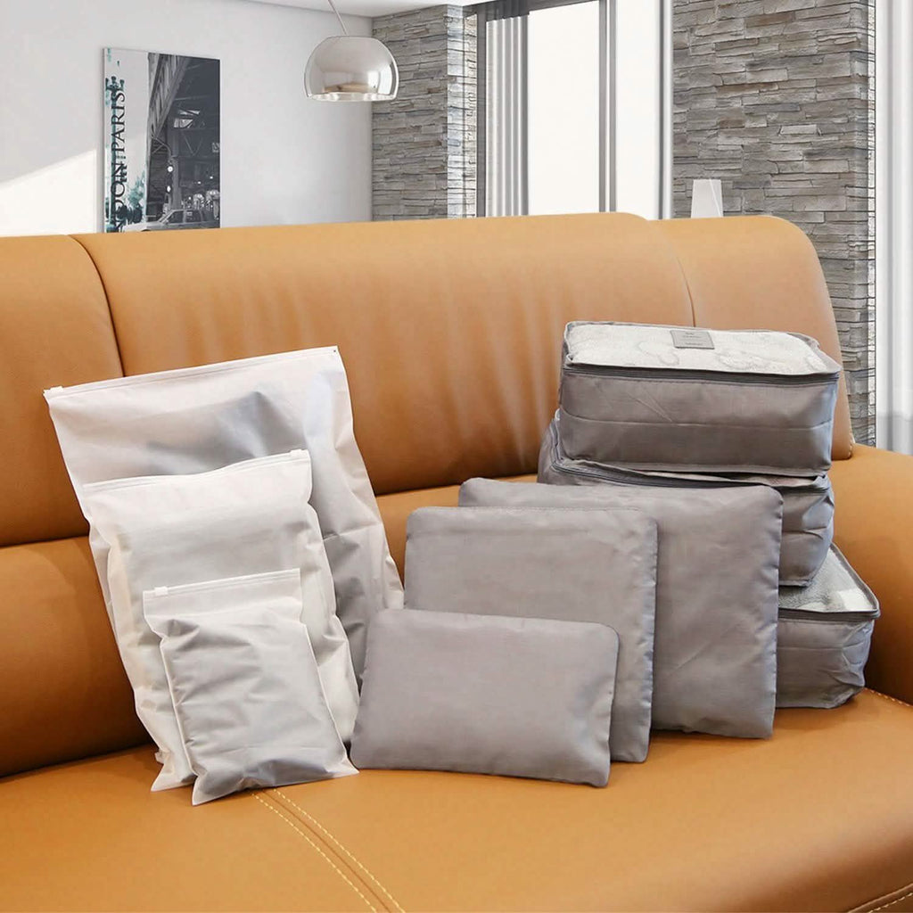Lot de 9 pièces : sacs de rangement pour vêtements, organisateur de voyage résistant à l'eau pour bagages