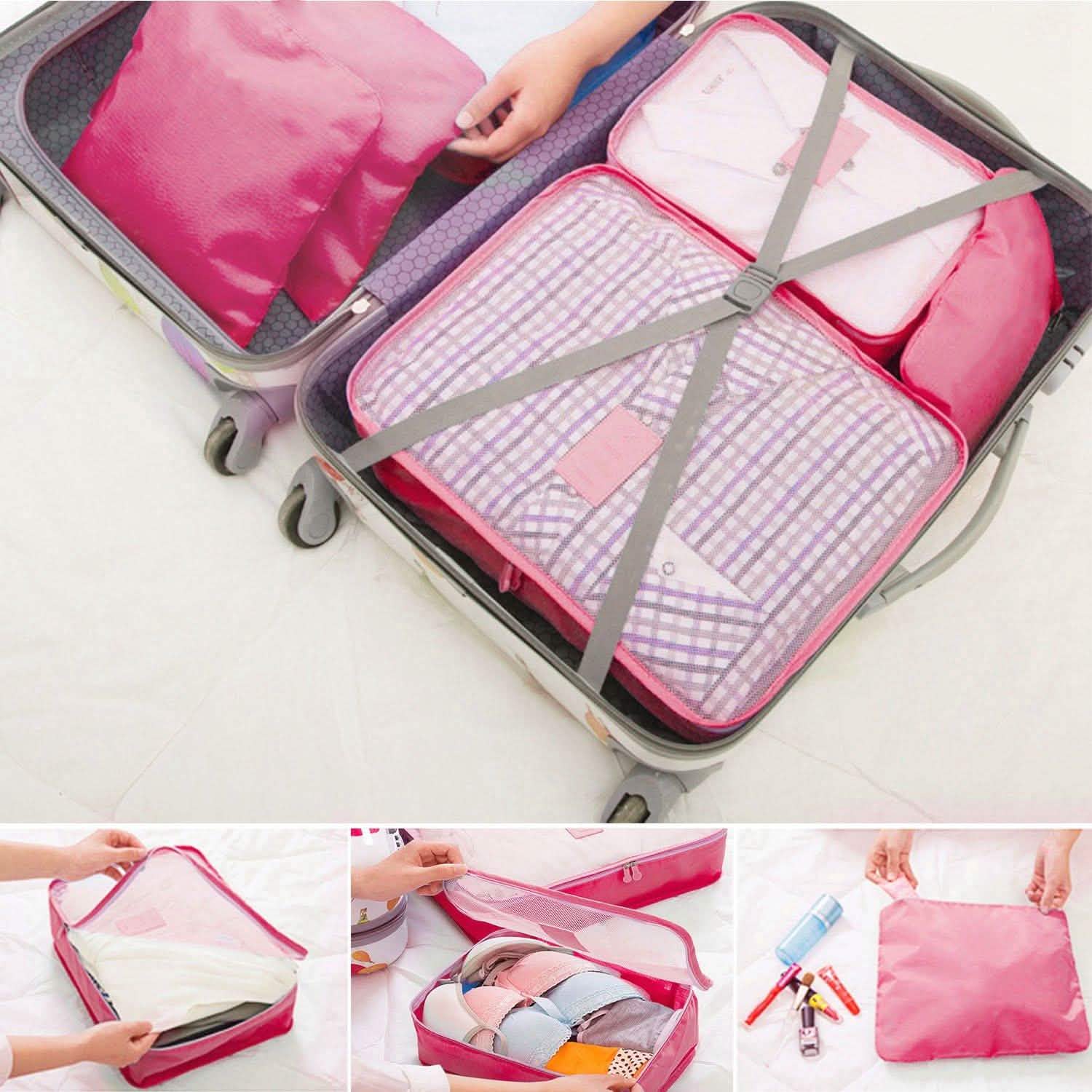 Lot de 9 pièces : sacs de rangement pour vêtements, organisateur de voyage résistant à l'eau pour bagages