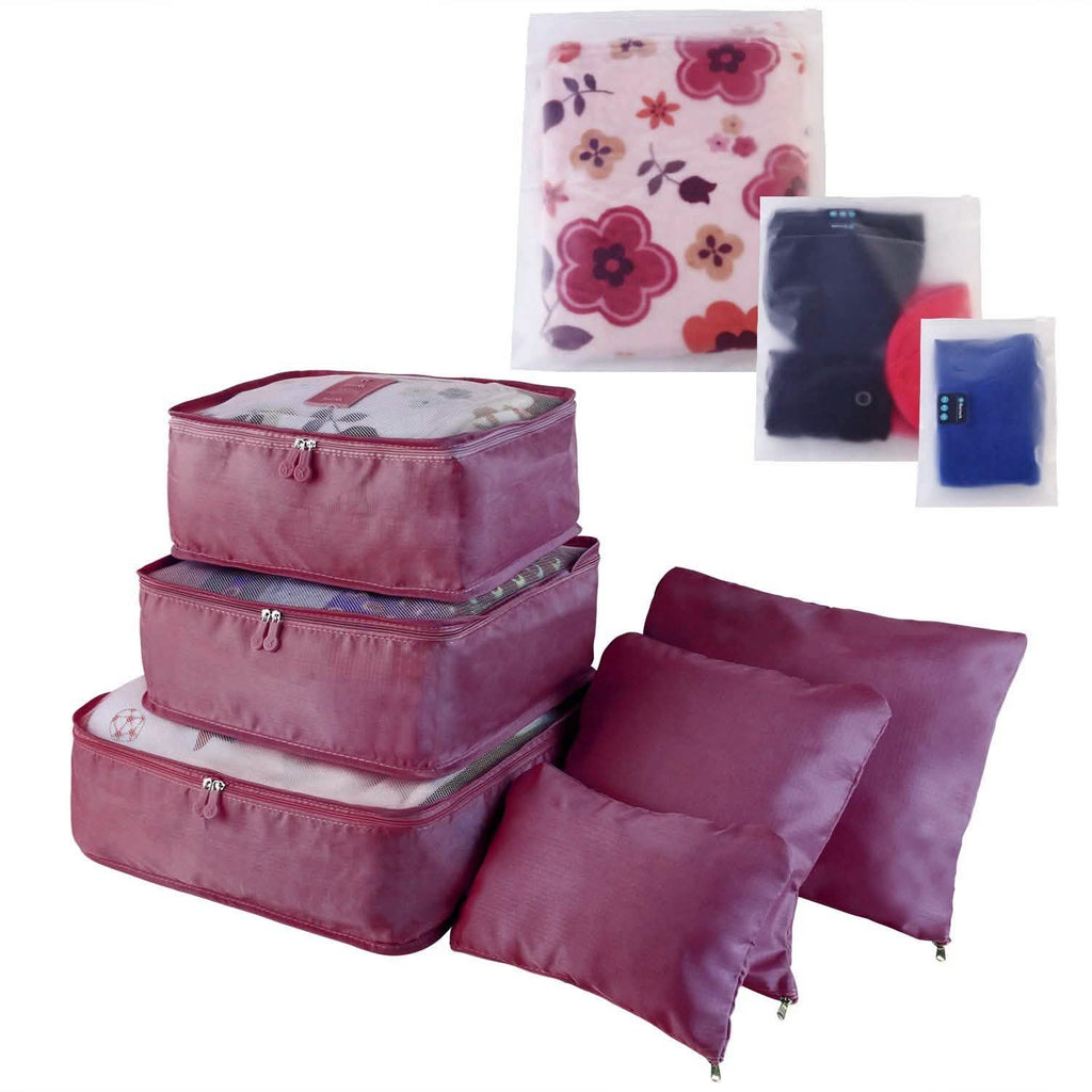 Lot de 9 pièces : sacs de rangement pour vêtements, organisateur de voyage résistant à l'eau pour bagages