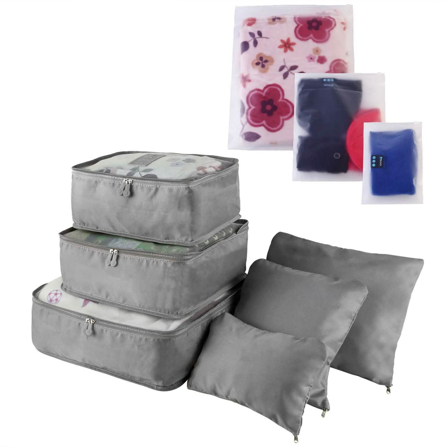 Lot de 9 pièces : sacs de rangement pour vêtements, organisateur de voyage résistant à l'eau pour bagages