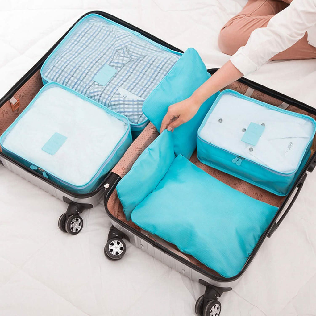 Lot de 9 pièces : sacs de rangement pour vêtements, organisateur de voyage résistant à l'eau pour bagages
