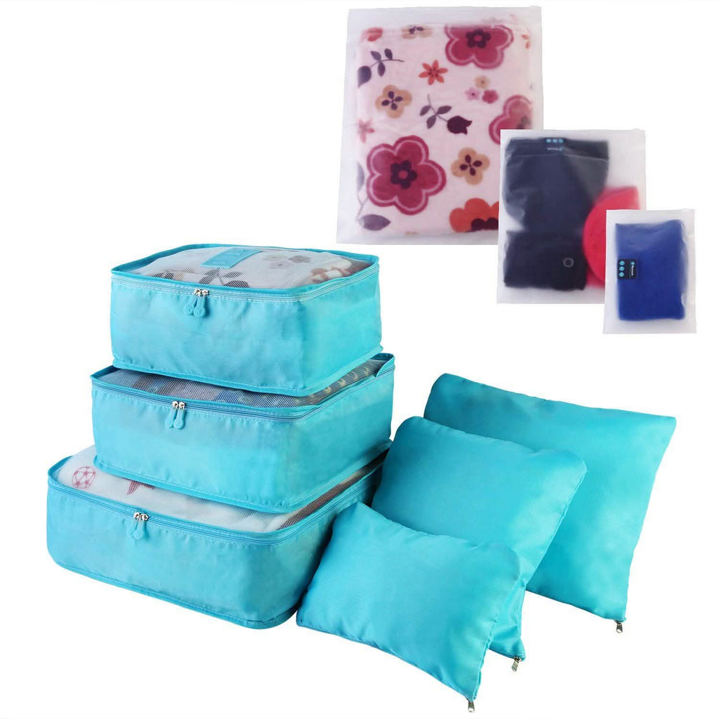 Lot de 9 pièces : sacs de rangement pour vêtements, organisateur de voyage résistant à l'eau pour bagages