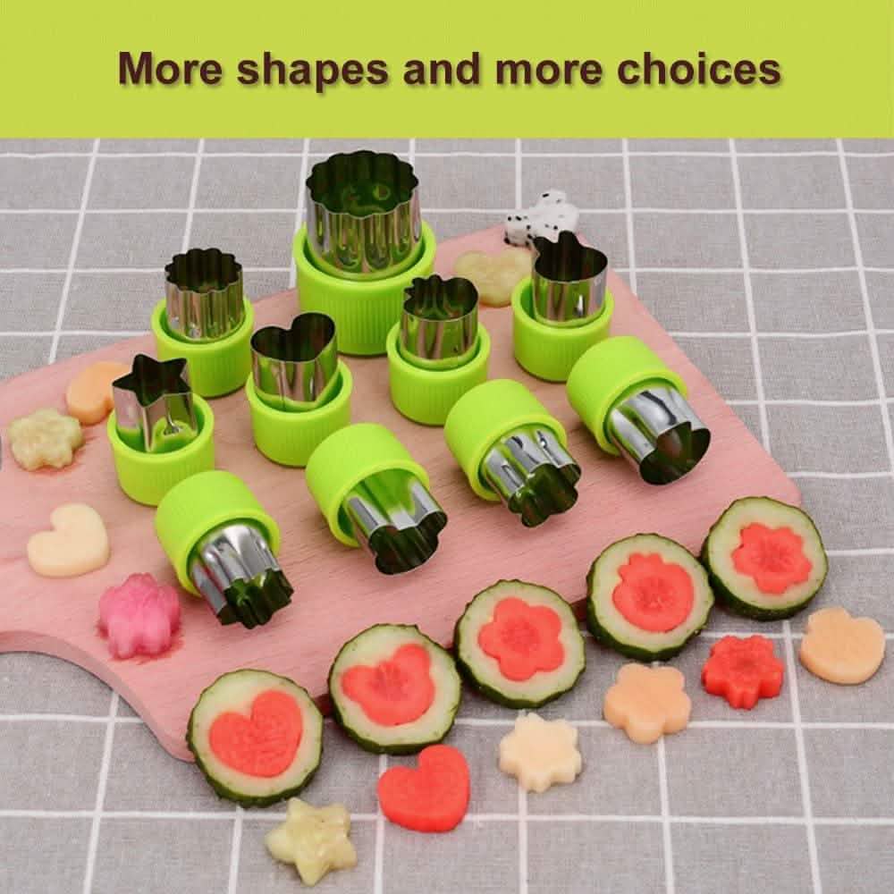 Ensemble de 9 pièces : Formes de découpe de légumes LENK