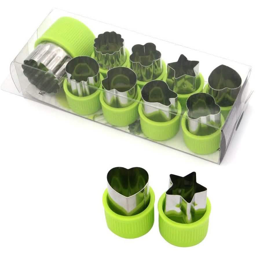 Ensemble de 9 pièces : Formes de découpe de légumes LENK