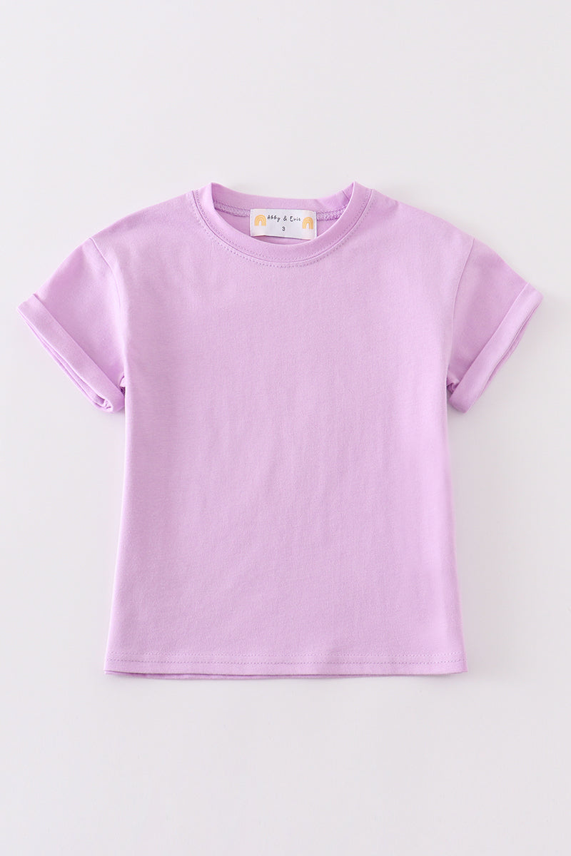 T-shirt basique Lilas de qualité supérieure