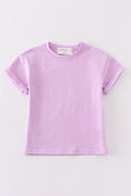T-shirt basique Lilas de qualité supérieure
