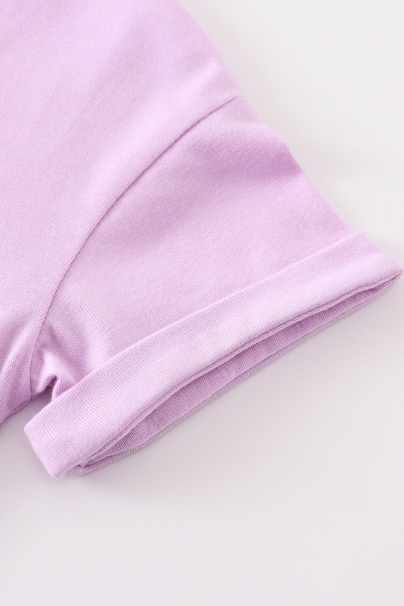 T-shirt basique Lilas de qualité supérieure