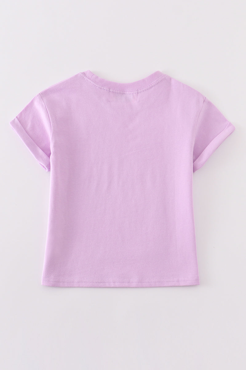T-shirt basique Lilas de qualité supérieure