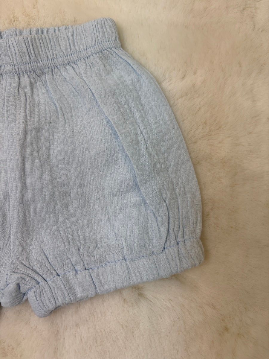 Ensemble shorty en mousseline Premium Sky