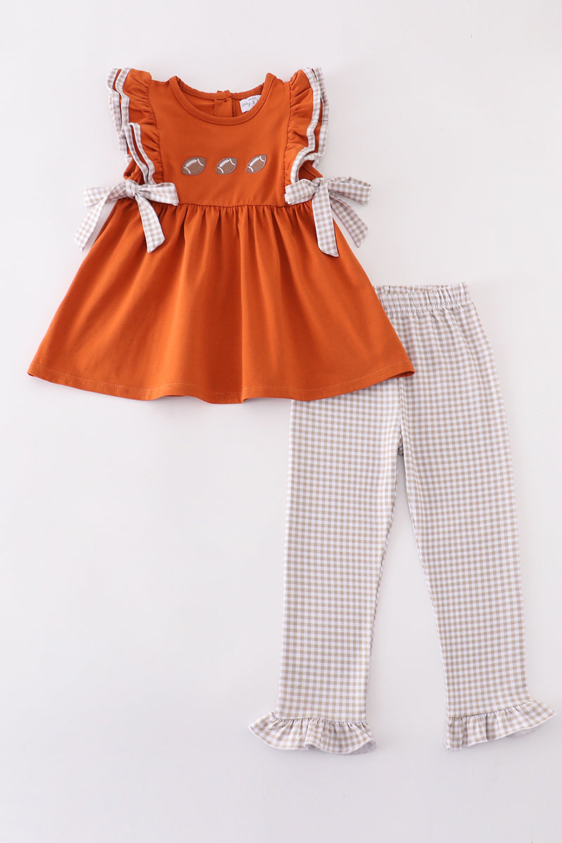 Ensemble fille brodé ballon de football Premium Carmel