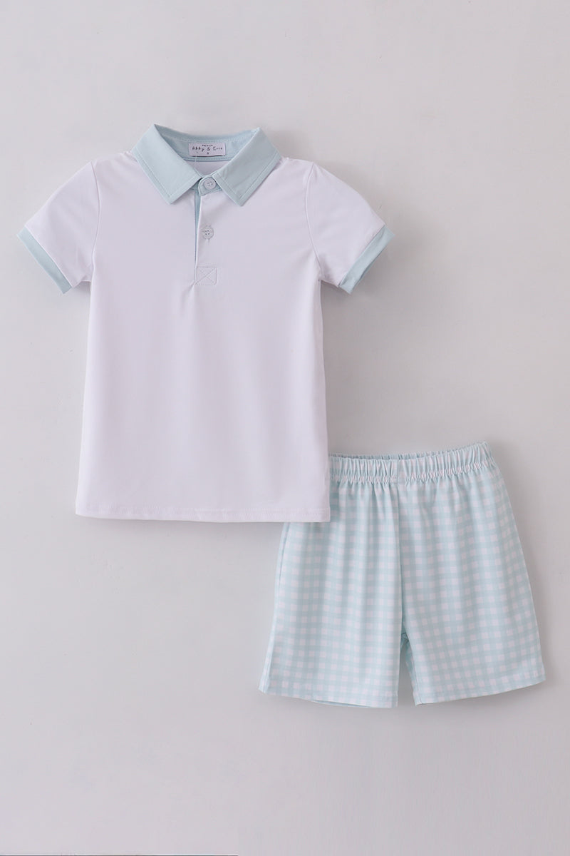 Ensemble short sport bleu