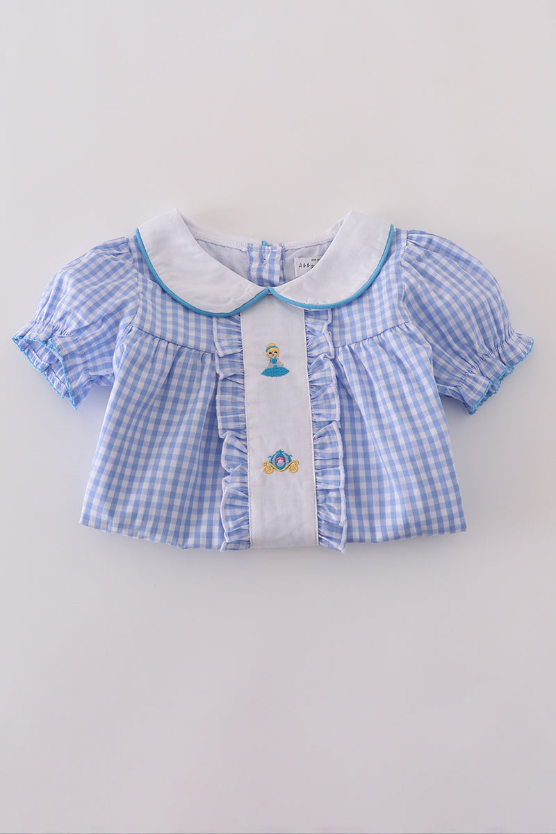 Ensemble jupe à volants citrouille princesse bleue