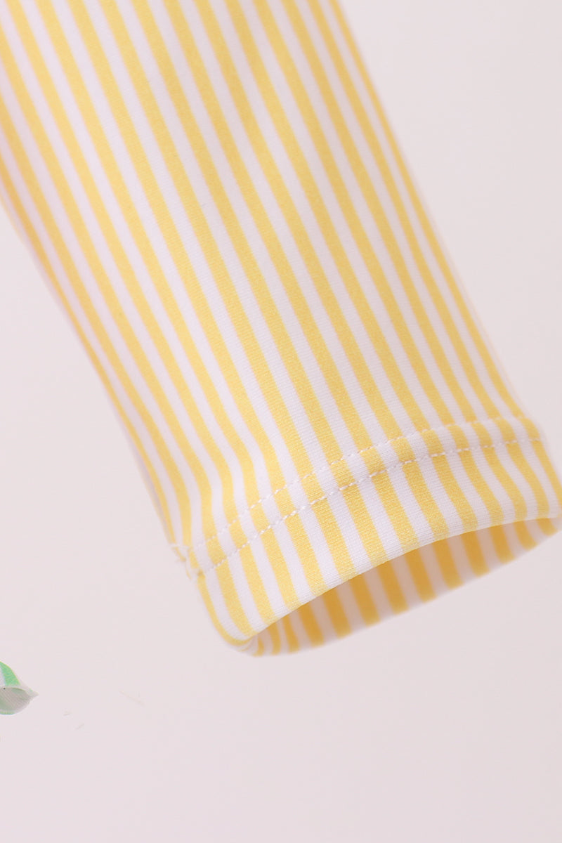 Haut de protection anti-UV rayé rose