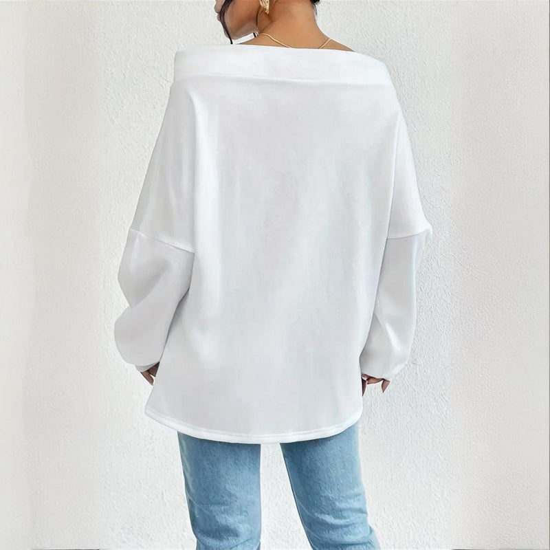 Pull grande taille à épaules dénudées