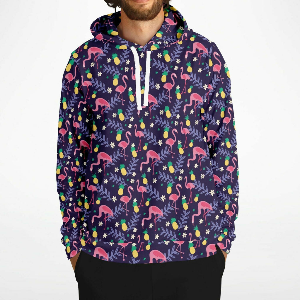 Sweat à capuche Flamant Ananas