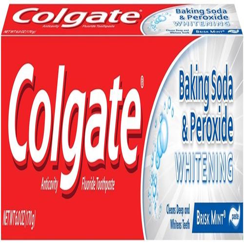 Dentifrice blancheur Colgate bicarbonate de soude et peroxyde 170 g