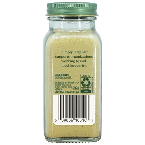 Simply Organic, Gingembre moulu, Biologique, 46 g